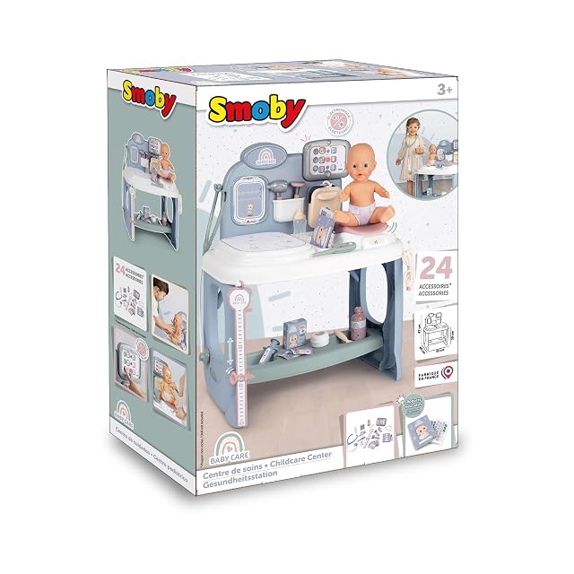 Foto 4 de 6 de Smoby- Baby Care Centro para el Cuidado de Muñecos Bebé- Área de Reconocimiento, Peso, Tablet electrónica