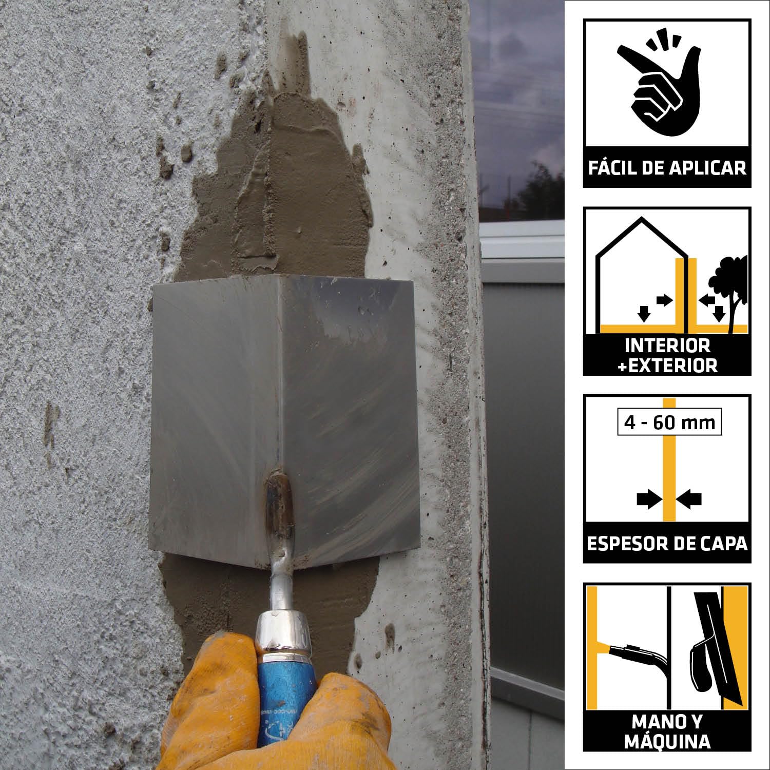SIKA - Mortero cementoso reparación R4 - SikaMonoTop-4100 Protect - 25kg | Reparación y protección de hormigón armado - Impermeabilización - Clase R4 - Alto rendimiento