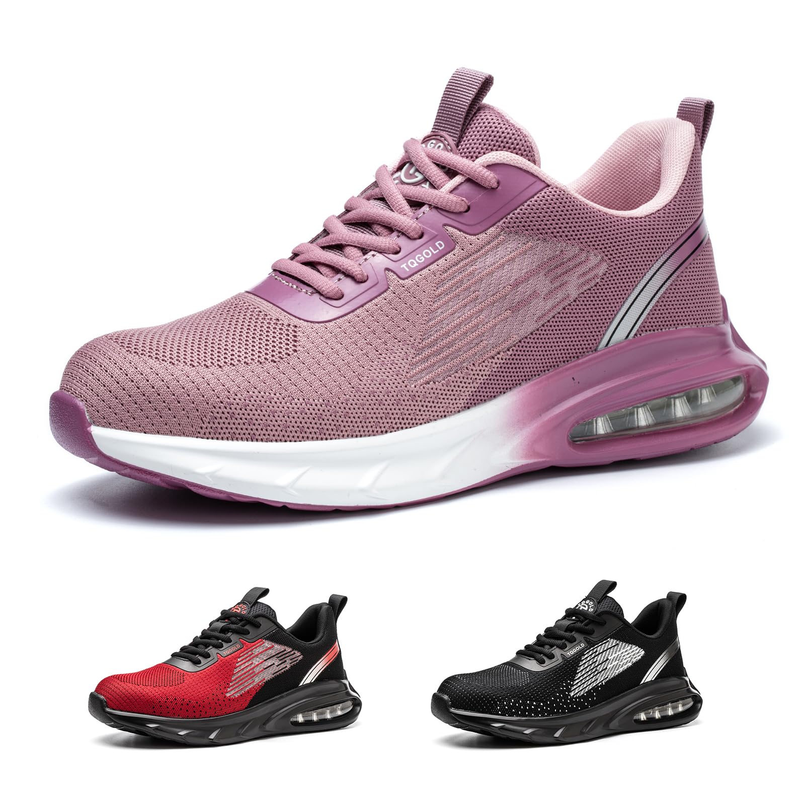 TQGOLD Scarpe Antinfortunistiche Scarpe da Ginnastica Unisex Leggere Antiperforazione Punta in Acciaio Comode Scarpe Sicurezza