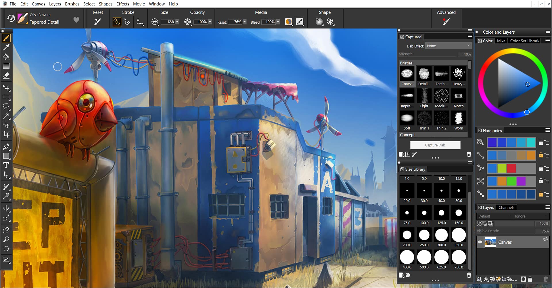 Corel Painter 2022 Standard | Software-Programm für digitale Kunst Illustration, Concept Art, Fotokunst und Malerei | 1 Windows/Mac Gerät |Dauerlizenz | Code [Kurier]