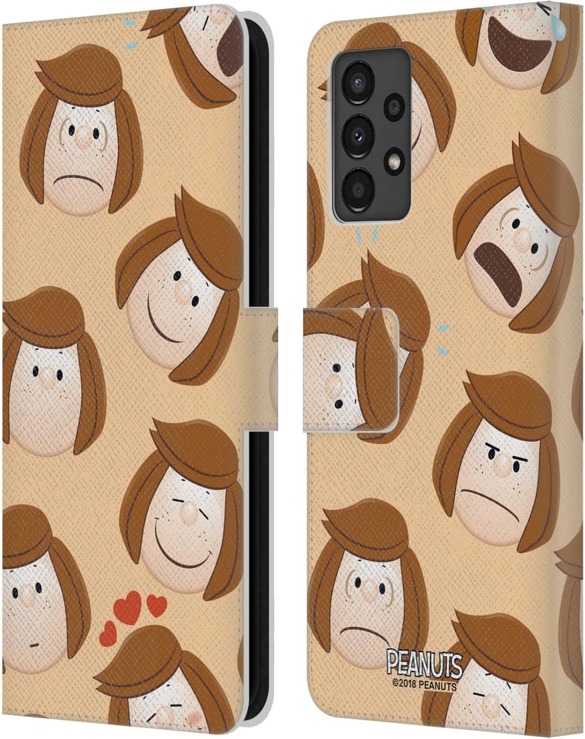 Head Case Designs Officially Licensed Peanuts Peppermint Patty Character Patterns Leather Wallet Case Compatible with Samsung Galaxy A13 (2022)