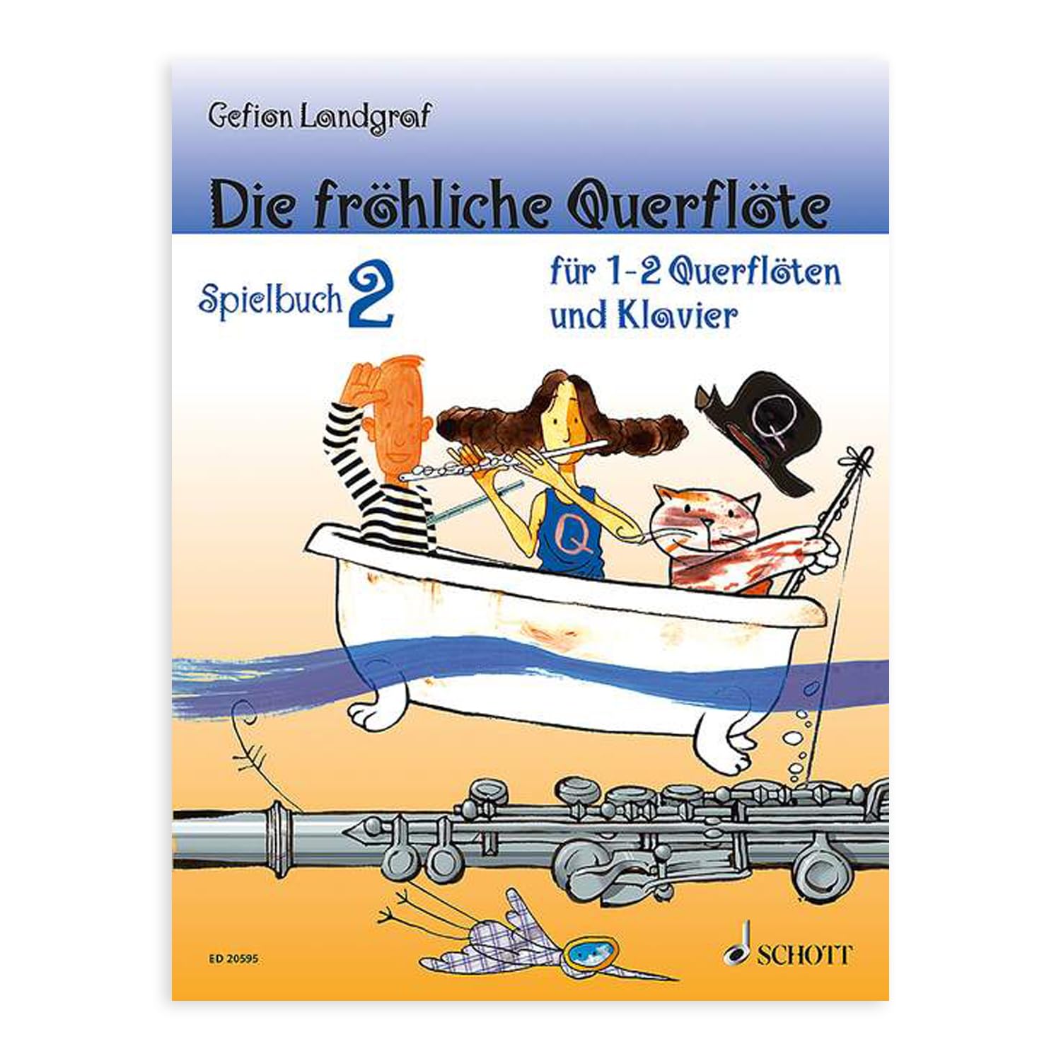 Die fröhliche Querflöte 2 + Spielbuch: (Starterset) mit Online Audio - Band 2 von Gefion Landgraf (ISBN 9783795721886, 9783795745974) + Soundman Reinigungstuch