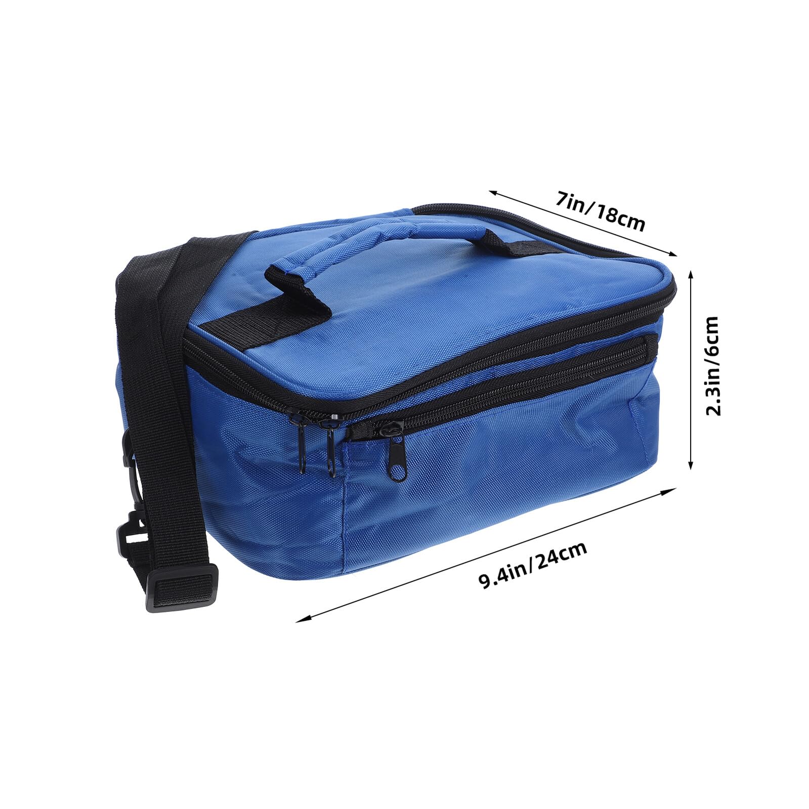 Uonlytech Bolsa Térmica Almuerzo 12v para Coche Bolsa Isotérmica de Oxford Azul Aislamiento de Aluminio Portátil y Compacta para Viajes Oficina y Actividades al Aire Libre