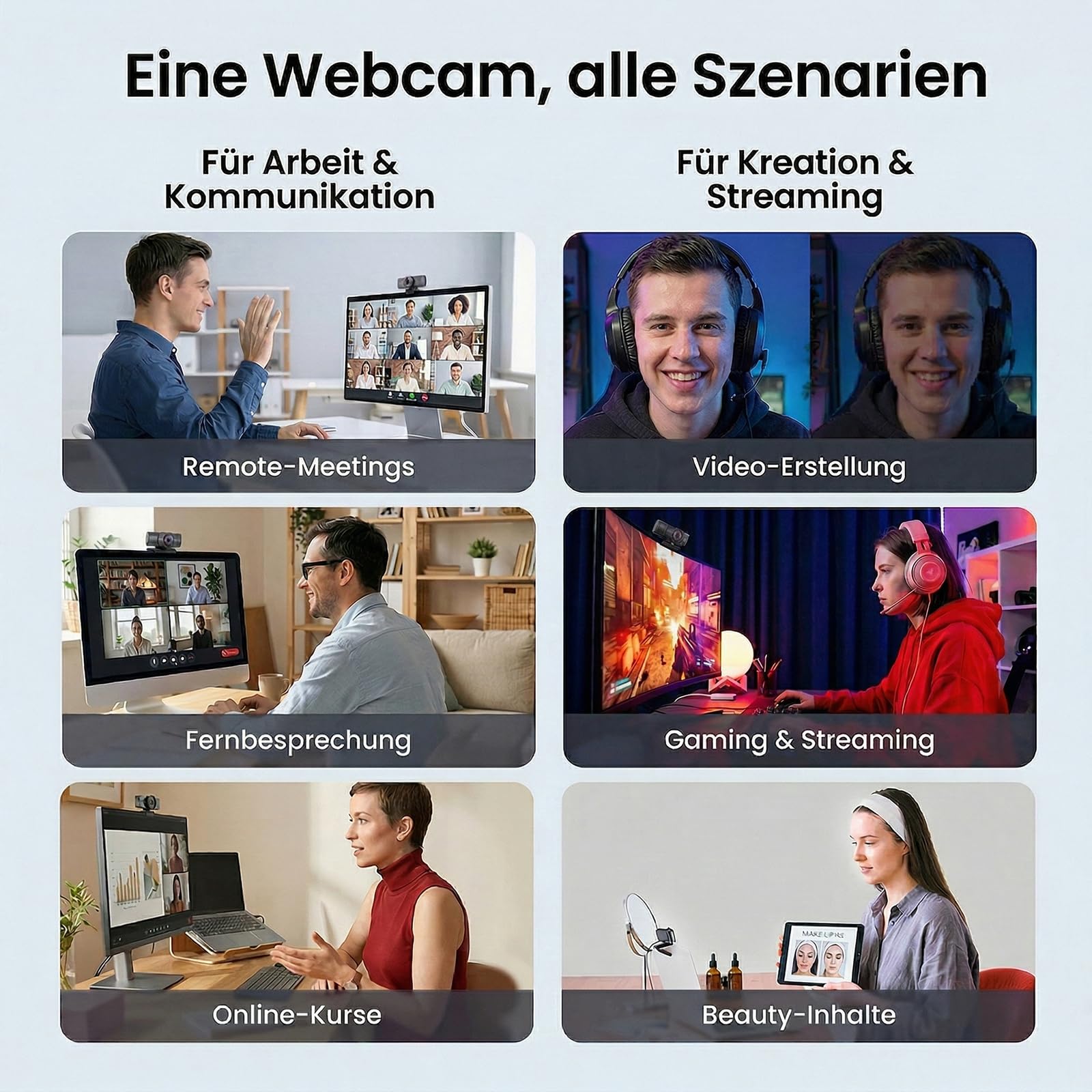 EMEET C960 Ultra Webcam 4k for MAC, USB Web Kamera für Streaming & Teams | 4K UHD 1/1.5" Sensor｜PDAF Fokus｜Alu-Gehäuse & USB-C｜Sichtschutz｜Teams & Whiteboard-Modus｜1080P@60FPS Streaming