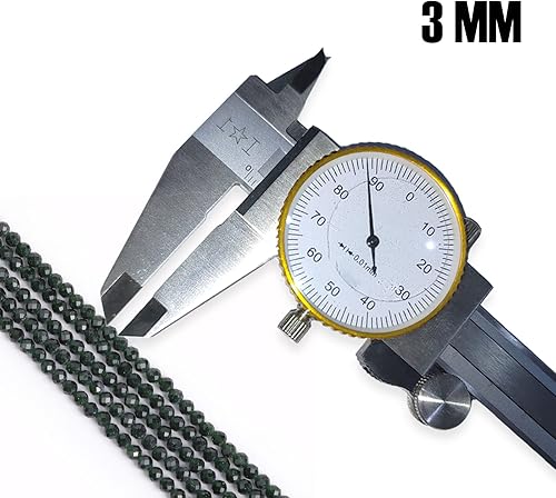 Miniatura 3 de Cuentas redondas de 0.118 in facetadas de piedras preciosas naturales talladas con láser y redondas, sueltas, espaciadoras para hacer joyas y hacer