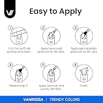 VANREESA 48 Pcs Gel Nail Polish Set 42 Couleurs Gel polonais avec 2 Pcs Base Coat Glossy & C'est pas vrai. & argent & Golden Top Coat Nail Kit Cadeaux pour les femmes filles Nail Art Salon à la maison