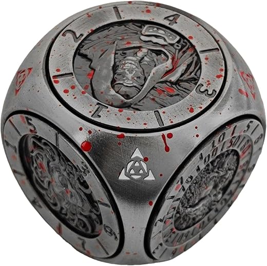 Dados giratorios – Juego de Dados poliédricos de Bolsillo de Metal con magnética, Accesorios de reunión multifuncionales para competición, Ocio, Entretenimiento en casa, reuniones Familiares