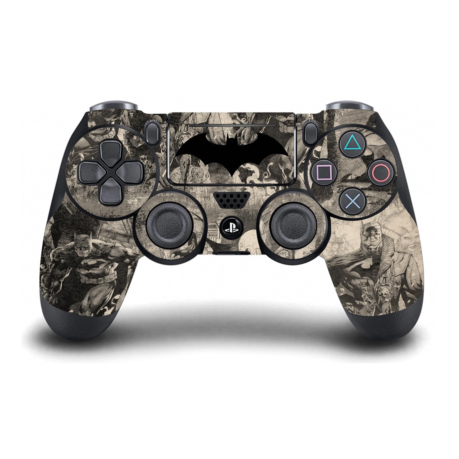 Head Case Designs Licenza Ufficiale Batman DC Comics Collage Invecchiato Loghi E Fumetti Vinile Sticker Gaming Pelle Adesivo Compatibile con Sony PlayStation 4 PS4 Pro Console & DualShock 4 Controller