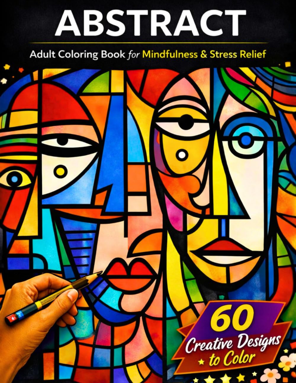 Abstract Coloring Book for Adults: New Age Art for Mindfulness & Stress Relief: 60 Unique Designs Inspired by Modern Art for Relaxation and Creativity ... Series for Mindfulness & Creative Therapy)