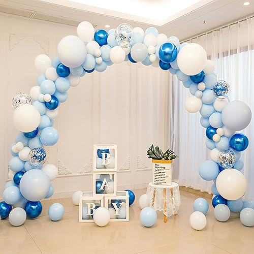 Miniatura 6 de Kit de arco de globos, kit de arco de globos reutilizable, altura de 9 pies y 10 pies de ancho, soporte de arco de globos ajustable con base gruesa
