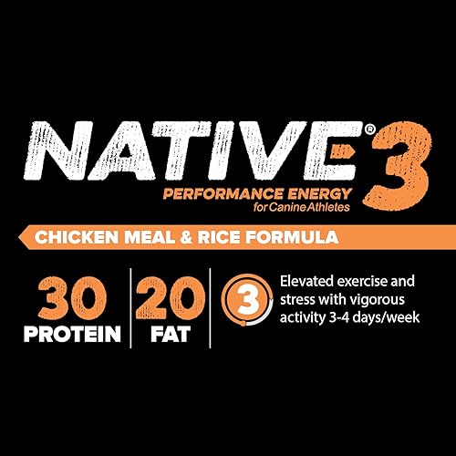 Miniatura 4 de NATIVE Alimento para perros Performance | Fórmula de harina de pollo y arroz | Sin relleno ni bi-productos | Nivel de energía elevado 3 | Bolsa de