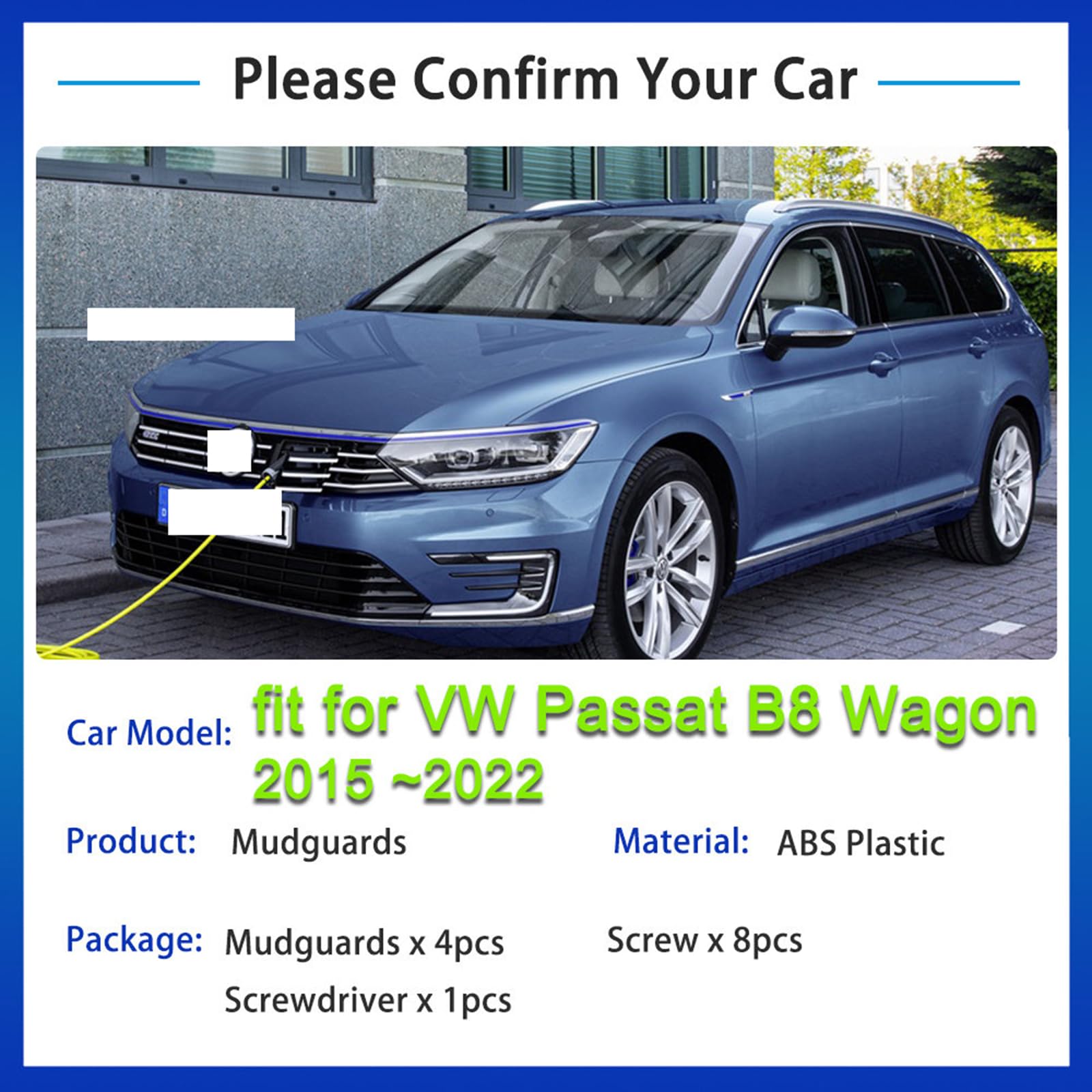 Kotflügel Schmutzfänger Für VW Passat B8 2019-2022 - Schlamm Schutz Splash Guard