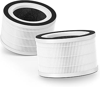 Replacement HEPA Filter for Afloia Fillo, Halo, Also Compatible with Mooka Allo Air Purifier, 3-in-1 H13 True HEPA Filtration, 2 Pack