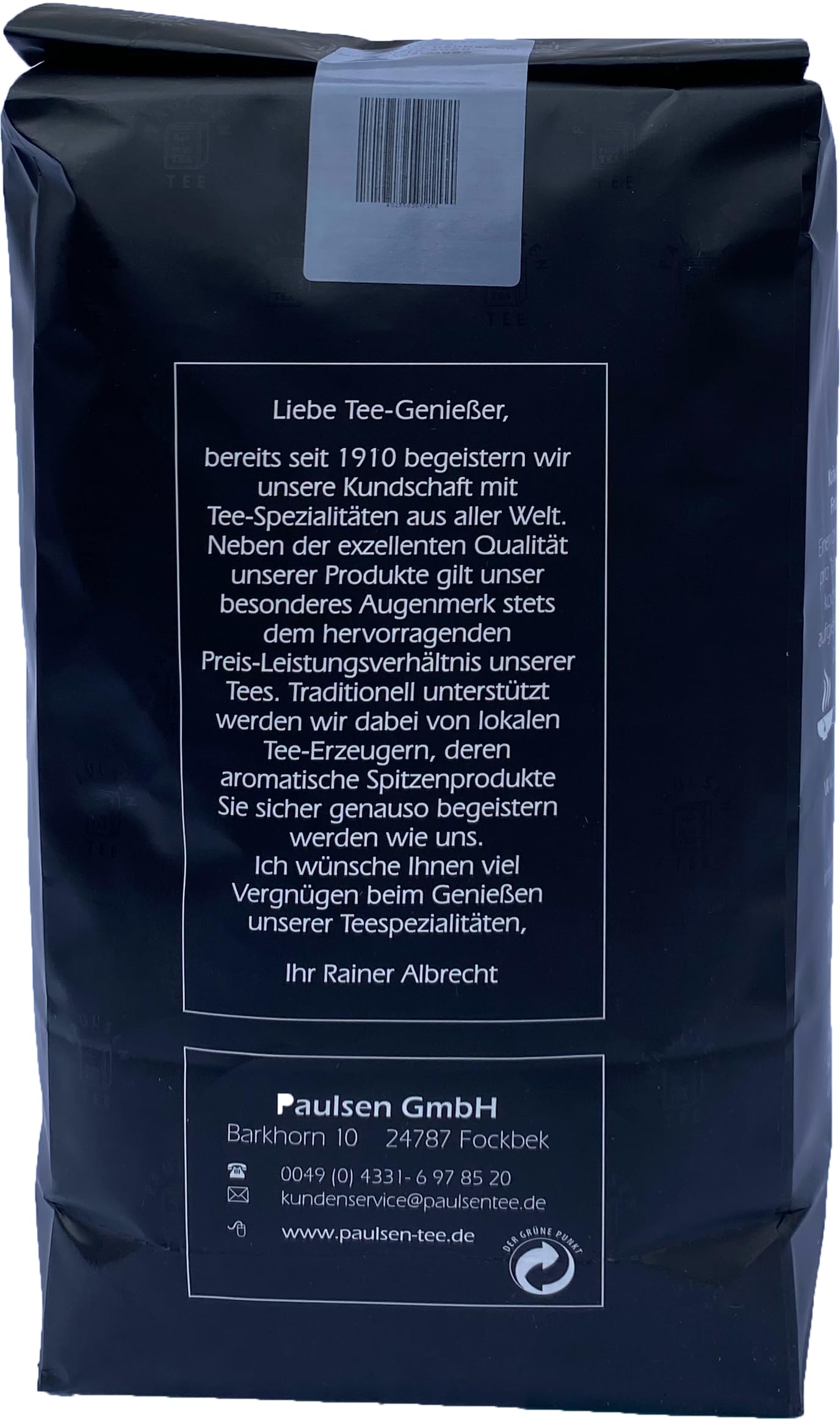 Paulsen Tee « Earl Grey », tè nero, 1000 g