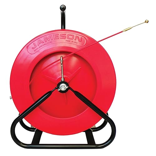 Jameson 15-18-200 Mini Cazador de conductos rastreable Rodder con 200 pies de varilla de 18 pulgadas