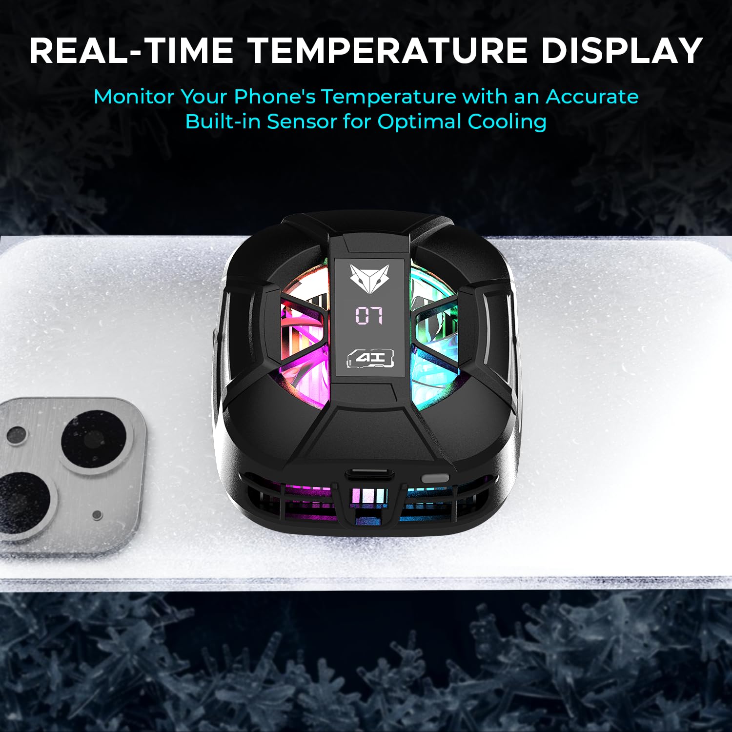 Evofox Hailstone Sense AI Magnetic Semiconductor Mobile Cooler | Smart AI,L1,L2,L3 Mode for Temperature Control |15W Freeze Cooling | for iPhone 12/13/14/15/16,17, iPads and Android Smartphones — Amazon image 8