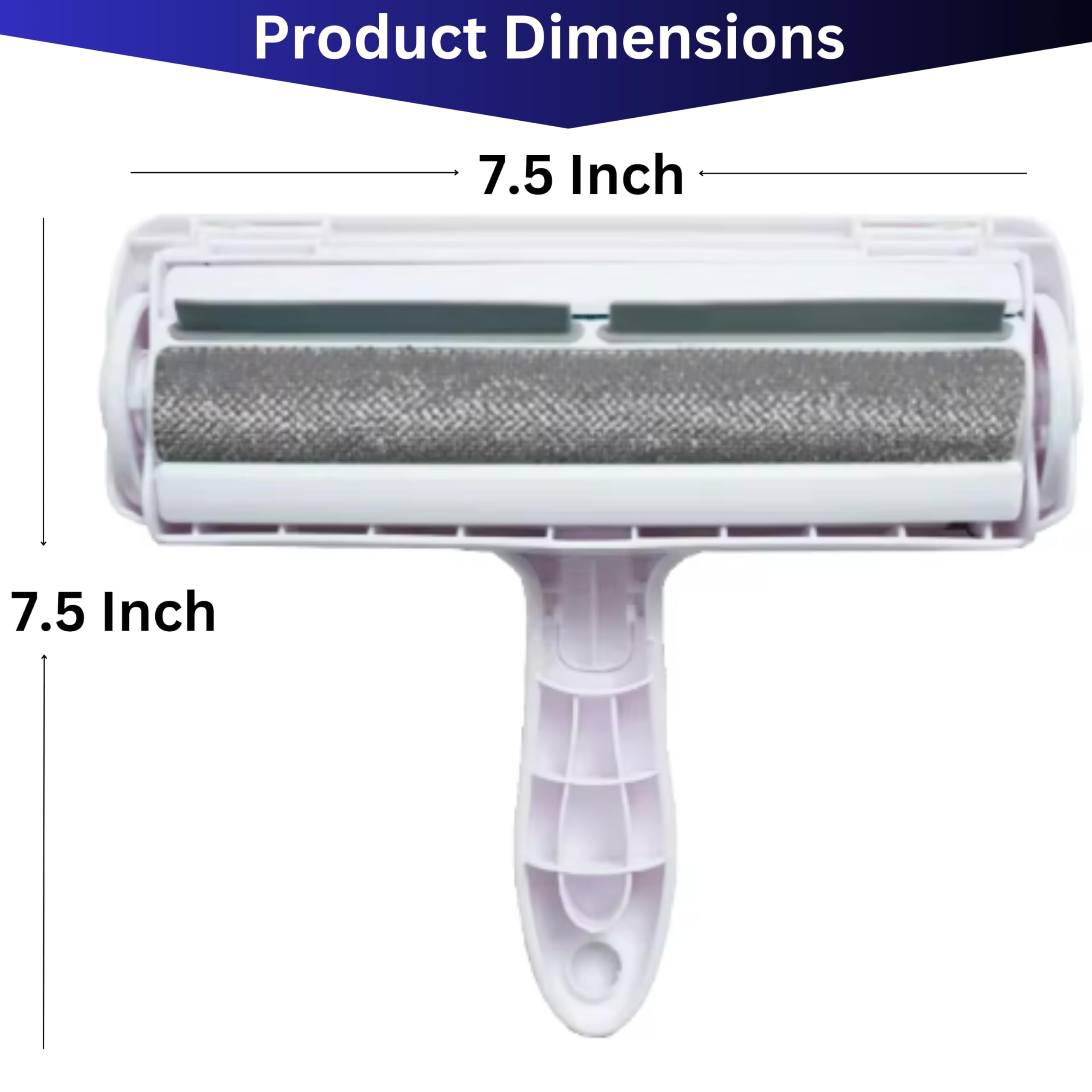 Roller Pet Hair Remover and Reusable Lint Roller, Cat and Dog Hair Remover for Furniture, Multi-Surface Fur Removal Tool, Remove and Dispose of Hair, Washable Lint Roller Easy to Use (Grey), Gray