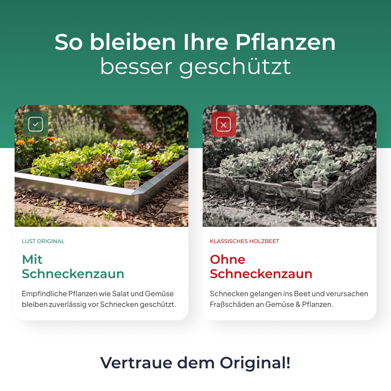 Lust Ideen aus Blech Typ 01 VDH Zink 12er Set 8 x 1,0 m Schneckenzaun und 4 x Eckverbindung 90° Weitere Auswahlmöglichkeiten