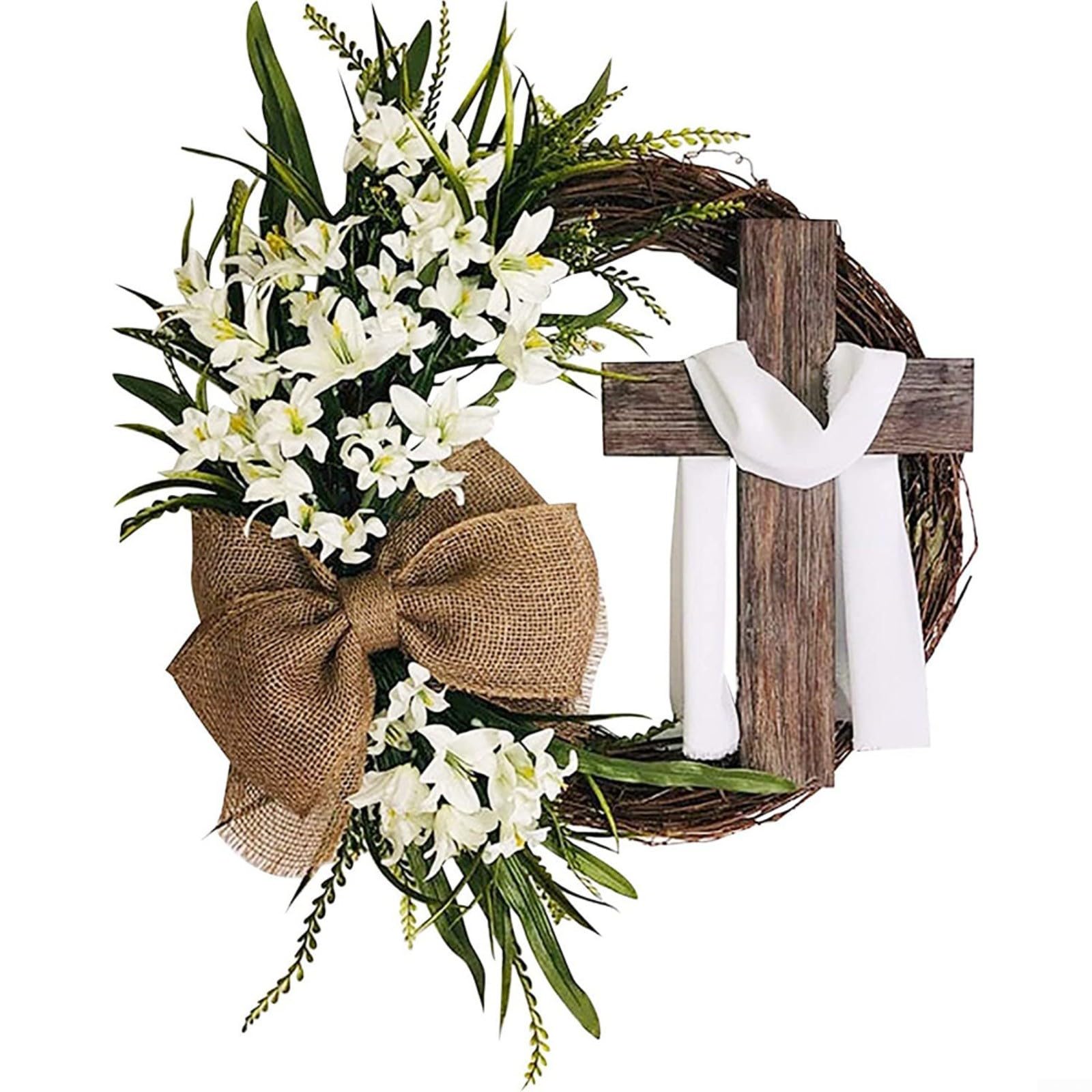 Langdurige 3D Bloemenkrans, Pasen Kruis, Krans, Voor