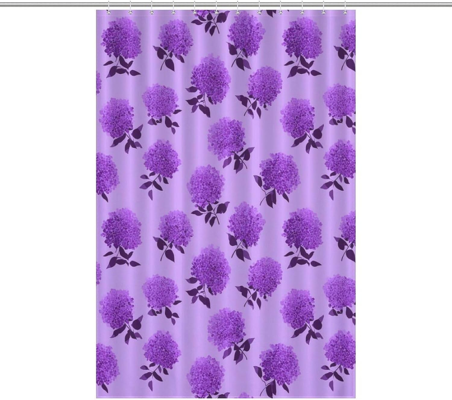 Purple Lilac Flower Shower Curtain 46.85x70.87Inch（119x180cm） Polyester Bath Curtain Shower Curtains Printed Decorative