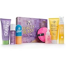 W7 Beauty Blast Skincare Secrets Gift Set - Complete Skincare Routine Kit with Day Cream Serum Cleanser Toner Eye Cream & Reusable Pad