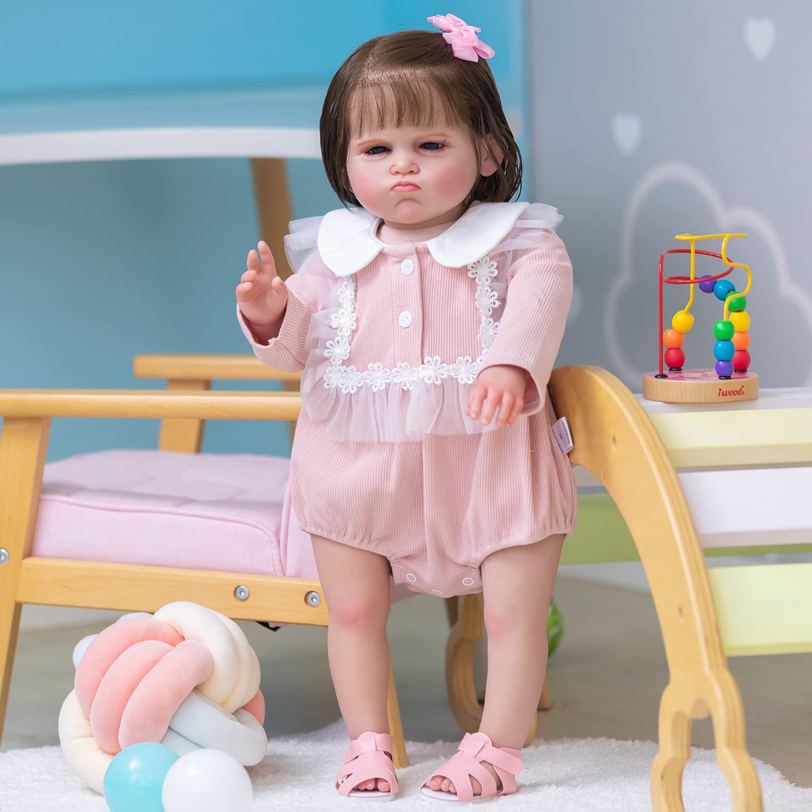 Amazon.co.jp: ふくれっ面リボーンドール女の子 26インチ 65cm 巨大