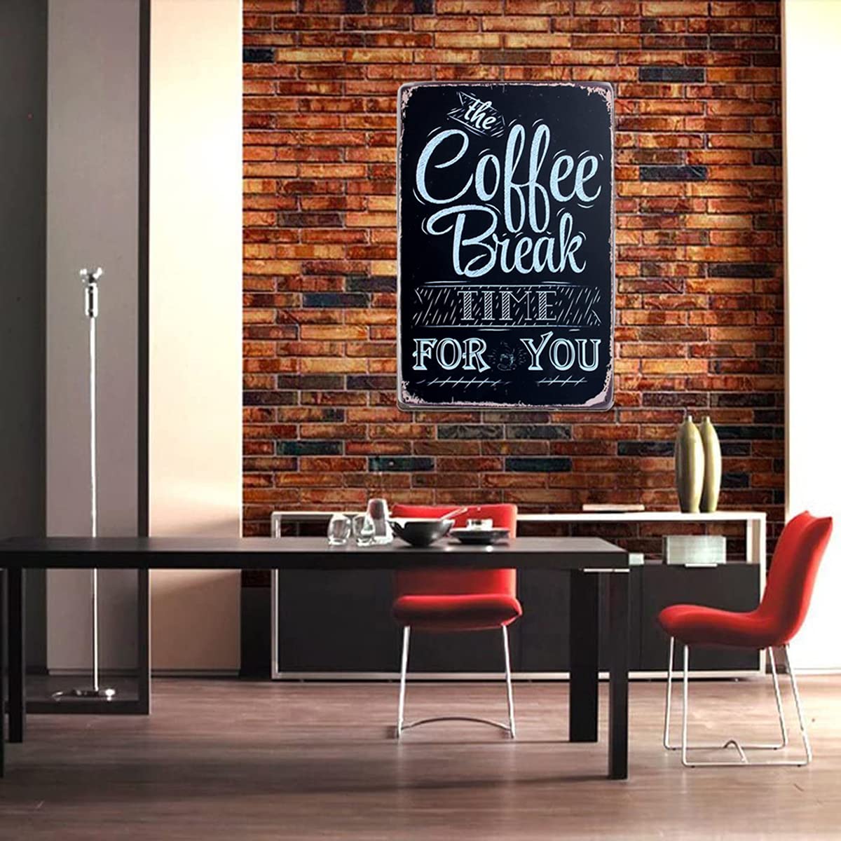 Dancepandas Targa in Metallo Vintage 2 Pezzi Poster Caffe Art Targa Decorazione da Parete per il Bar, Caffè, Pub, 20 x 30 cm