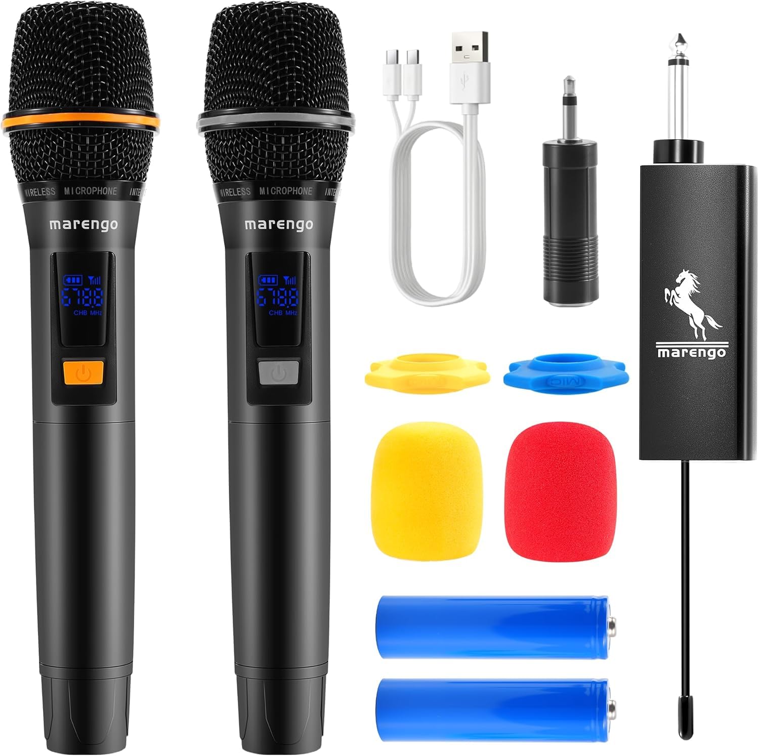 Marengo Wireless Microphones Mic, Rechargeable Karaoke Microphone Metal Bluetooth Microphone for Singing Speaker Karaoke. Microfonos Inalambricos Professional with ON/Off Switch, 10H Duration, 260 FT-image-38