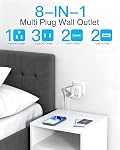 Outlet Extender Travel Cruise Ship Essentials, Multi Plug Wall Outlets 4AC 4 USB (2 USB-C), Protecteur non surgélateur, Adaptateur de prise, Croisière de voyage approuvée