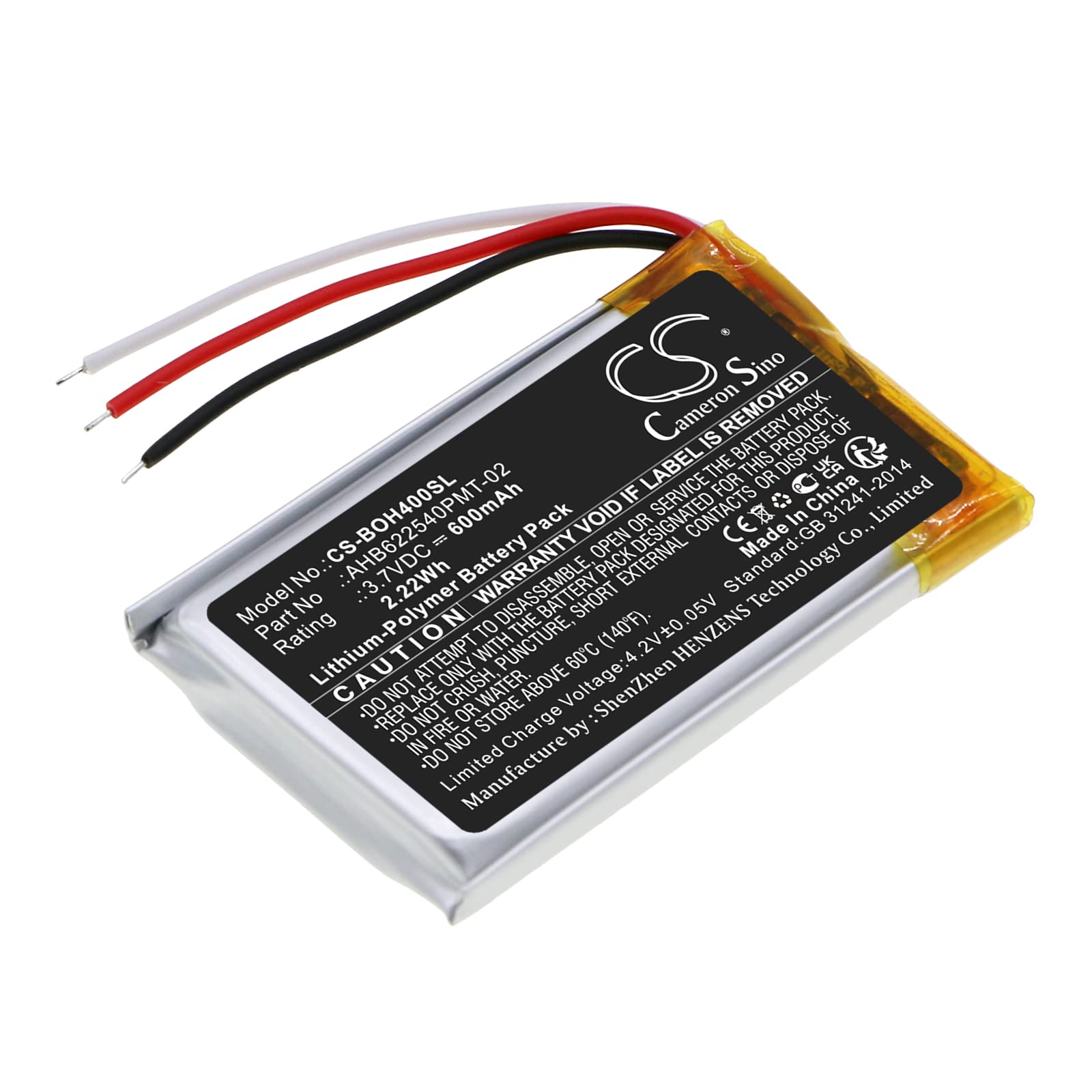 XSPLENDOR 600mAh Replacement Battery for Bang & Olufsen BeoPlay H4 PN AHB622540PMT-02 643826 1643874 BO1643826 BO1643874
