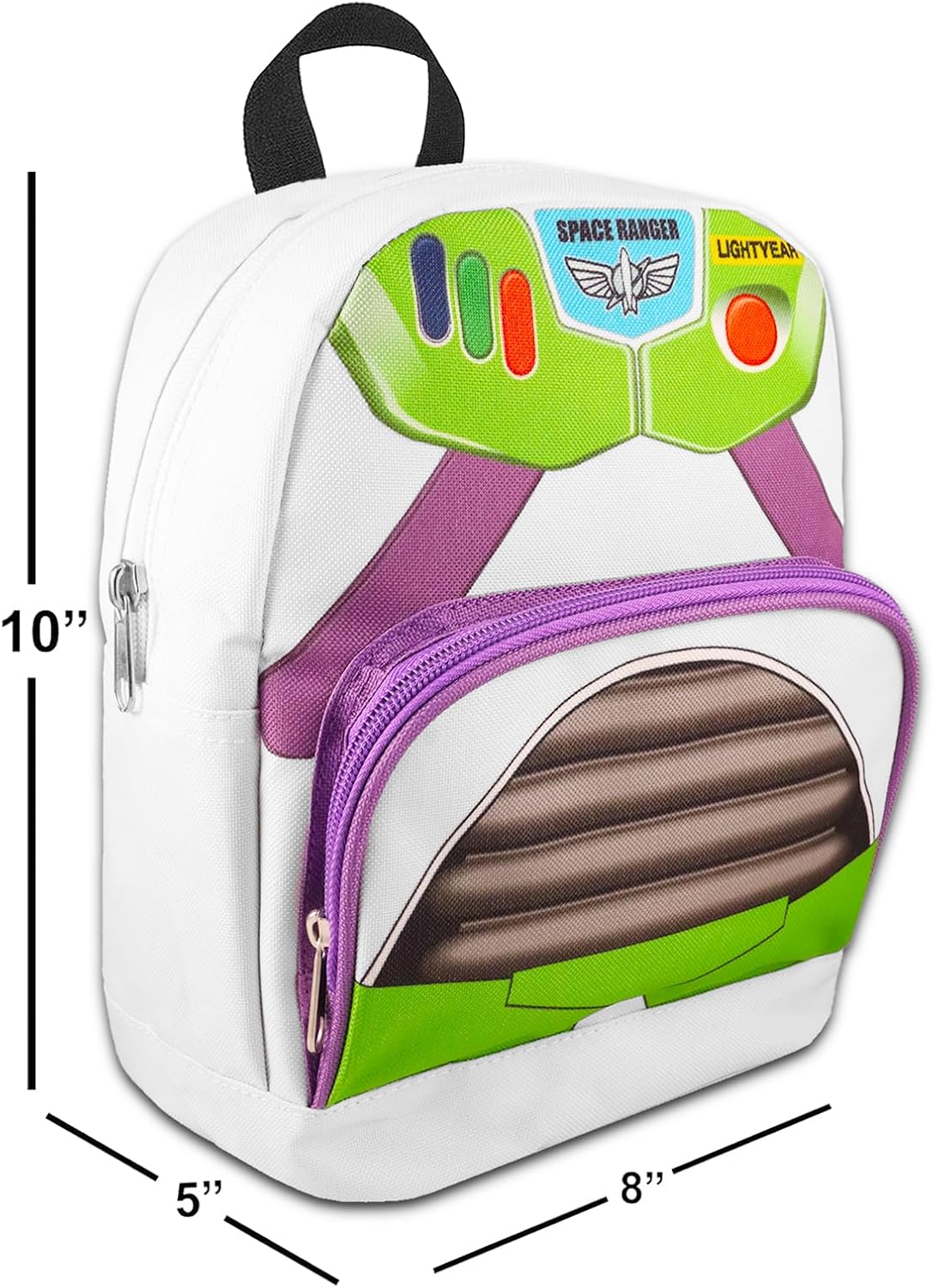 Disney Buzz Lightyear Mini Backpack - 10" Exclusive Toy Story Woven Small Backpack with Front Pocket and Bookmark Bundle | Adjusts to Fit Adults, Teens, Kids - Image 4