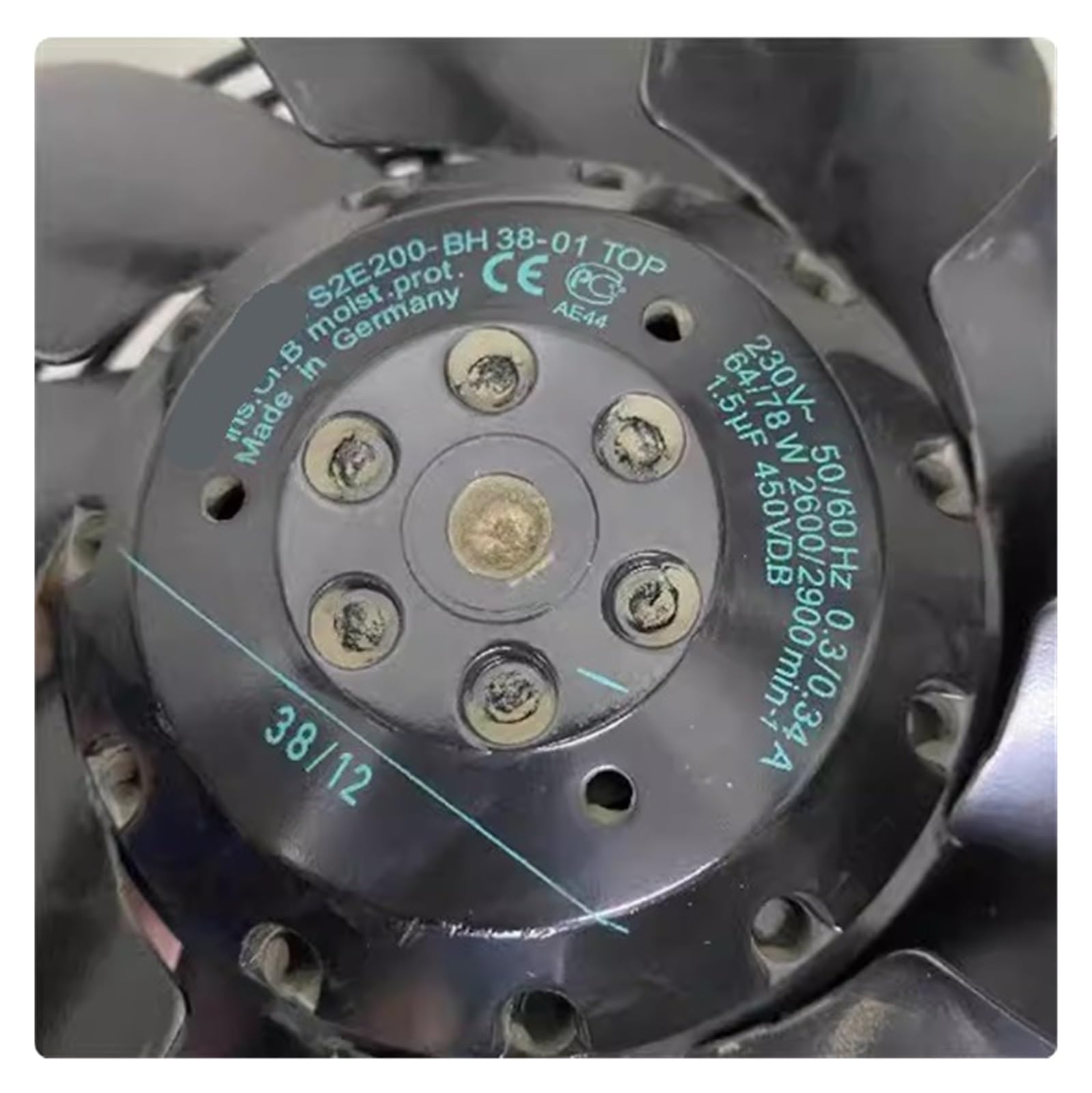 Ventilateur S2E200-BH38-01 rotatif de rechange pour extracteur d'air industriel