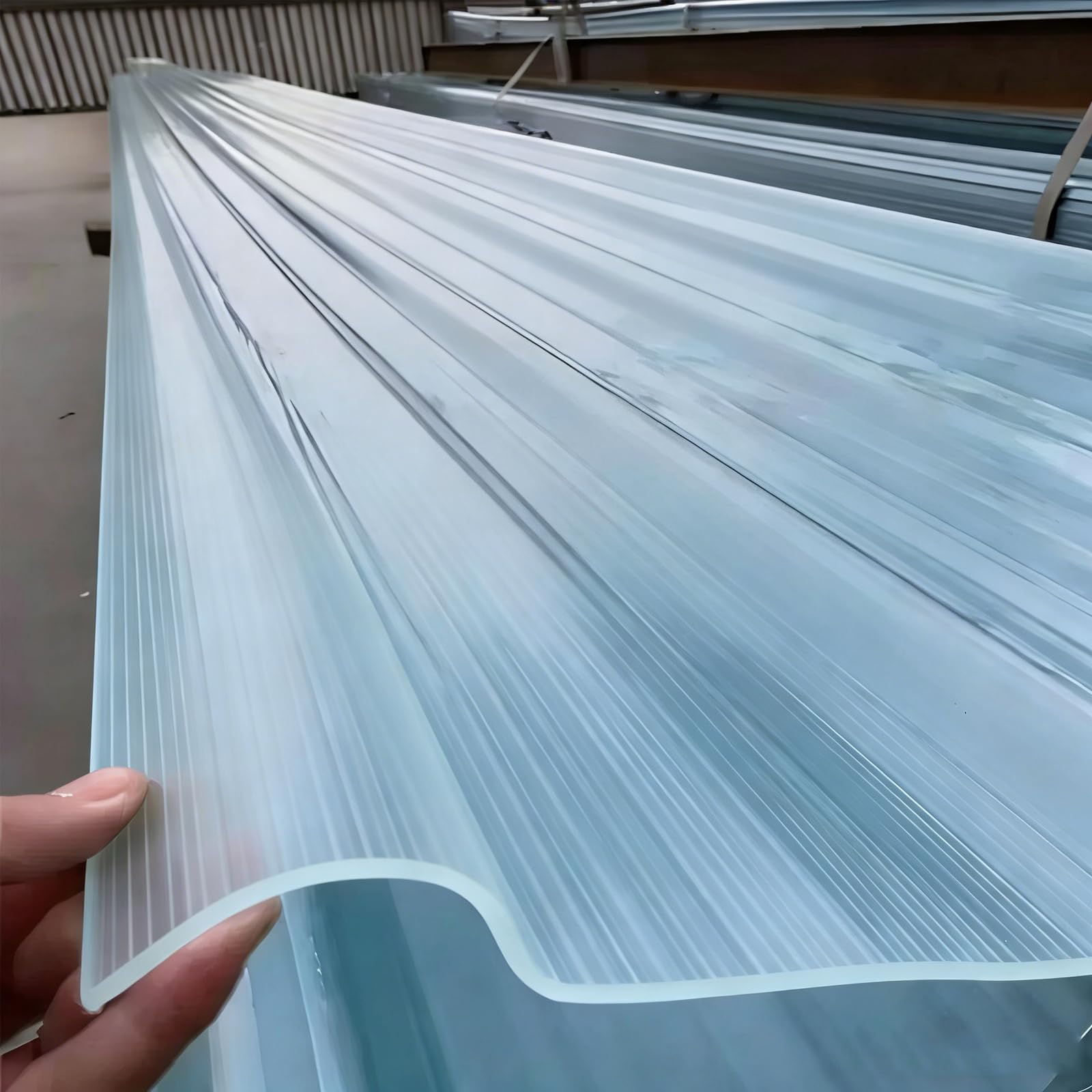 Placa de Iluminación Natural Frp 1.5mm,Paneles de Techo Transparente,Panel para Tejado con Protección UV,Lluvia y Nieve,Chapa Tejado para Cobertizo de Invernadero (0.9x0.8m/35x31in,10 Pcs)