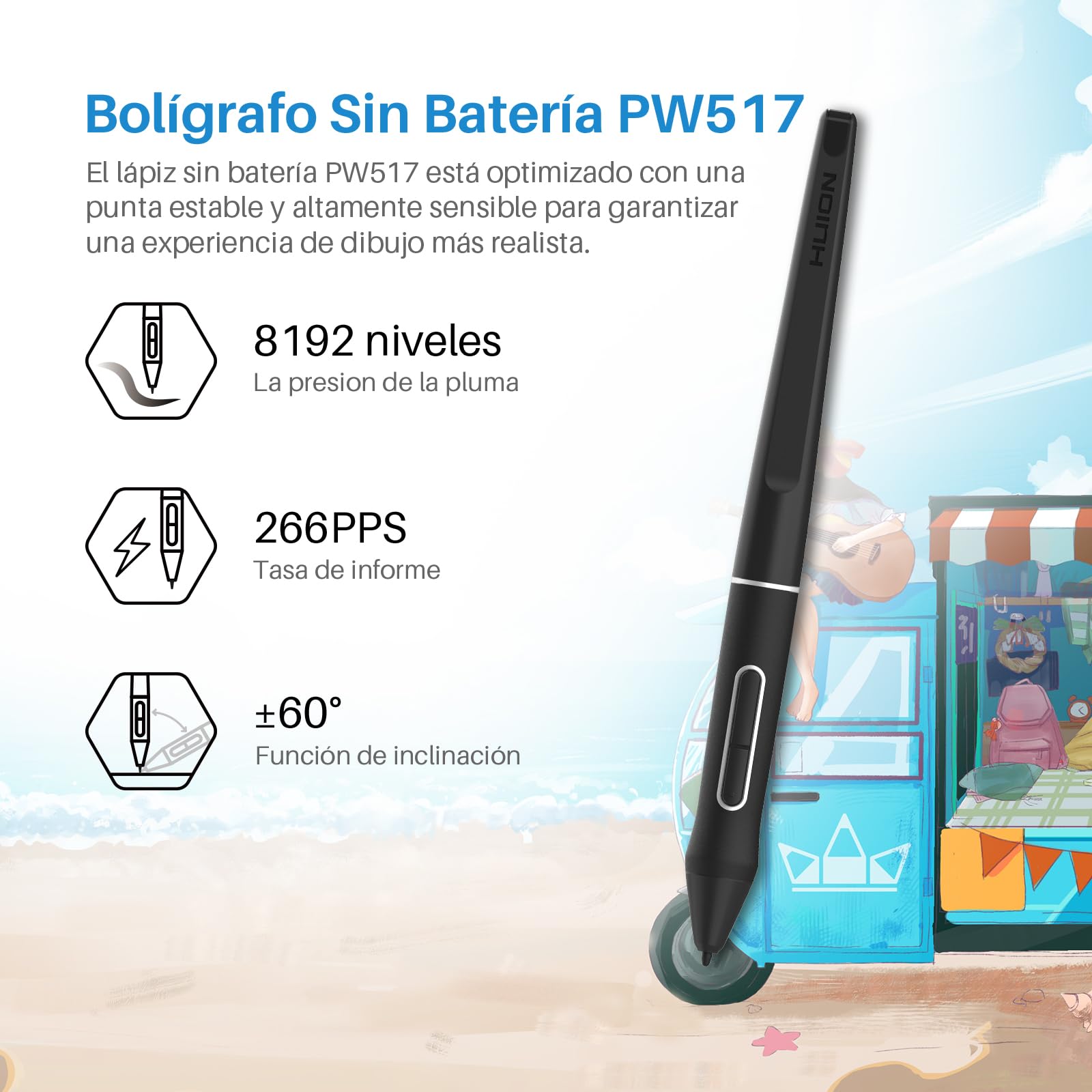 HUION Kamvas 13 Tableta Gráfica con Pantalla, Monitor de Dibujo Gráfico de 13,3 Pulgadas,120% sRGB, Lápiz PW517, con Ajustable Soporte, Ideal para Trabajar Desde Casa y Aprendizaje Remoto, Verde | PenTech4.0 16384 Pen Pressure, 5 teclas Express, Canvas Gl