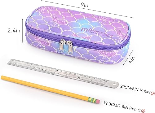 Miniatura 6 de mibasies - Cartuchera de sirena para niñas y niños, estuche suave para bolígrafos