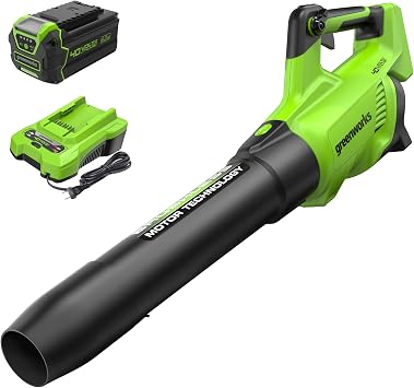 15% off: Greenworks 40V Electric Leaf Blower, 550 CFM, 4.0 Ah Battery and Charger