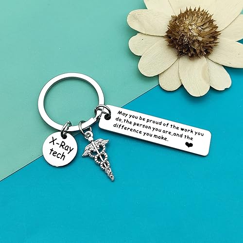 Miniatura 4 de X-Ray Tech Gift Radiographer Regalo de agradecimiento Llavero Radiógrafo Llavero Radiología Tecnólogo Regalo de Apreciación Joyería Radiología