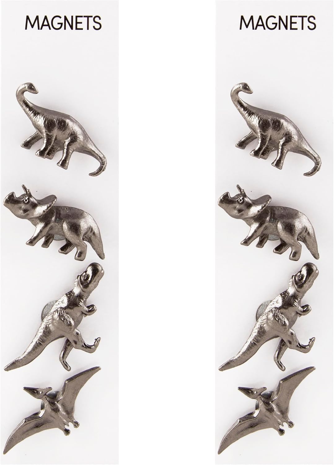 Three by Three Seattle Dinosaur Hand-Painted Cute Fridge Magnets, 8-Pack