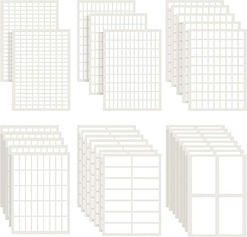 1723 etiquetas adhesivas mate, etiquetas rectangulares extraíbles, etiquetas adhesivas en blanco para etiquetar y organizar artículos pequeños,