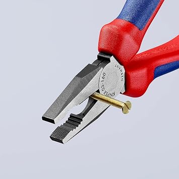Knipex kombine pense siyah attramentize, çok bileşenli saplı 160 mm 03 02 160