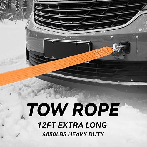 Miniatura 7 de VCANENERGY Bolsa de seguridad de emergencia para automóvil con compresor de aire portátil, cables de puente, kit de primeros auxilios, medidor de