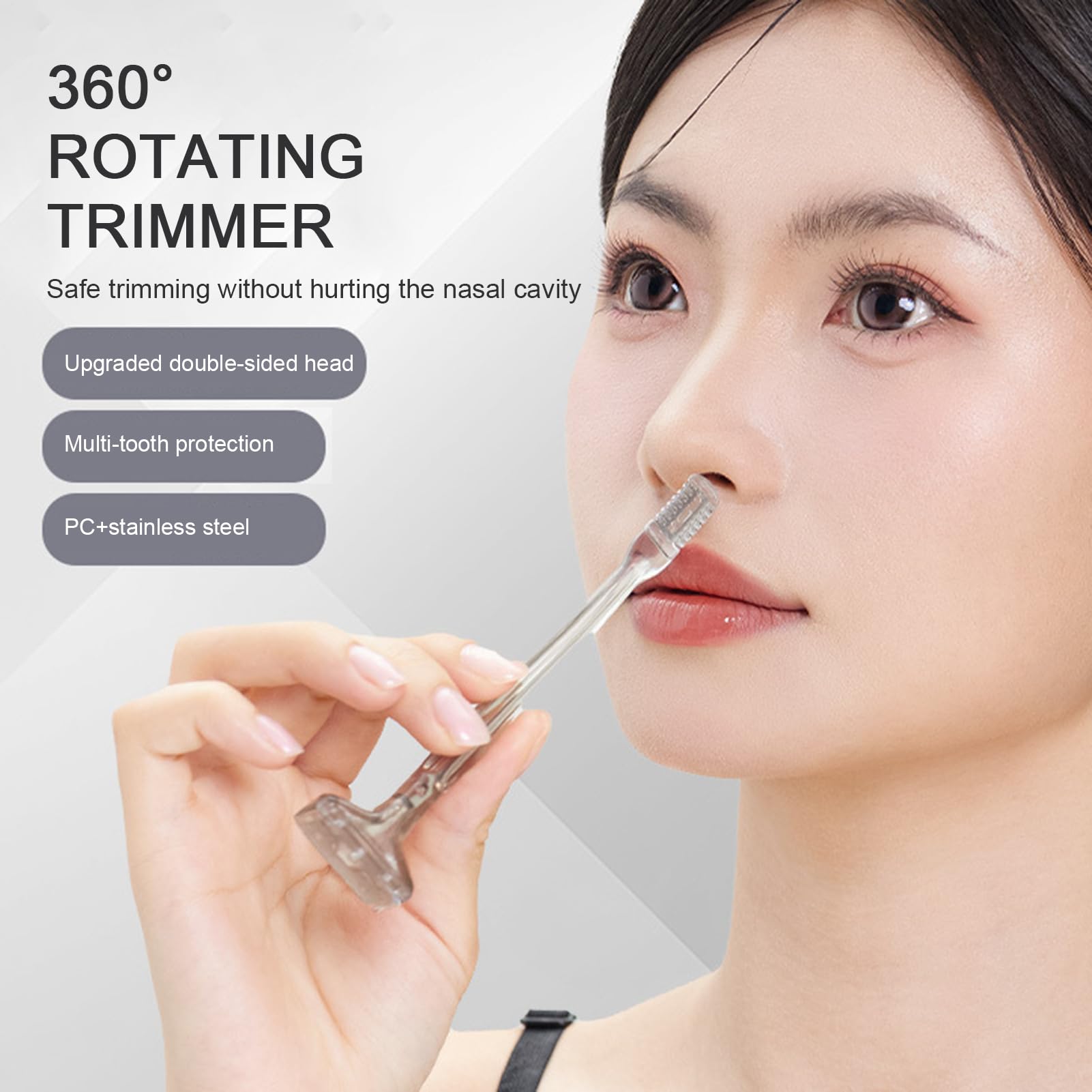 Tondeuse à Poils de Nez pour les Femmes | كُتل ألوان,Épilateur à Double Tête pour Poils du Nez | للارتداء اليومي