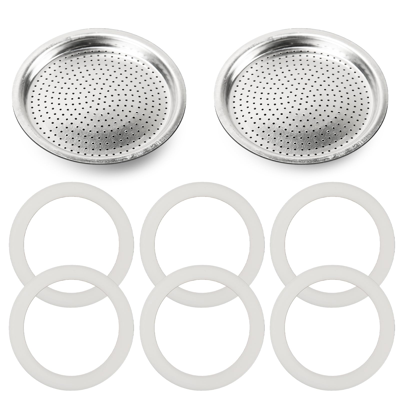 Moka Pot Spare Parts Replacement for Bialetti 3/4 Cups Gasket and Plate | Moka Pot 3 Cup…