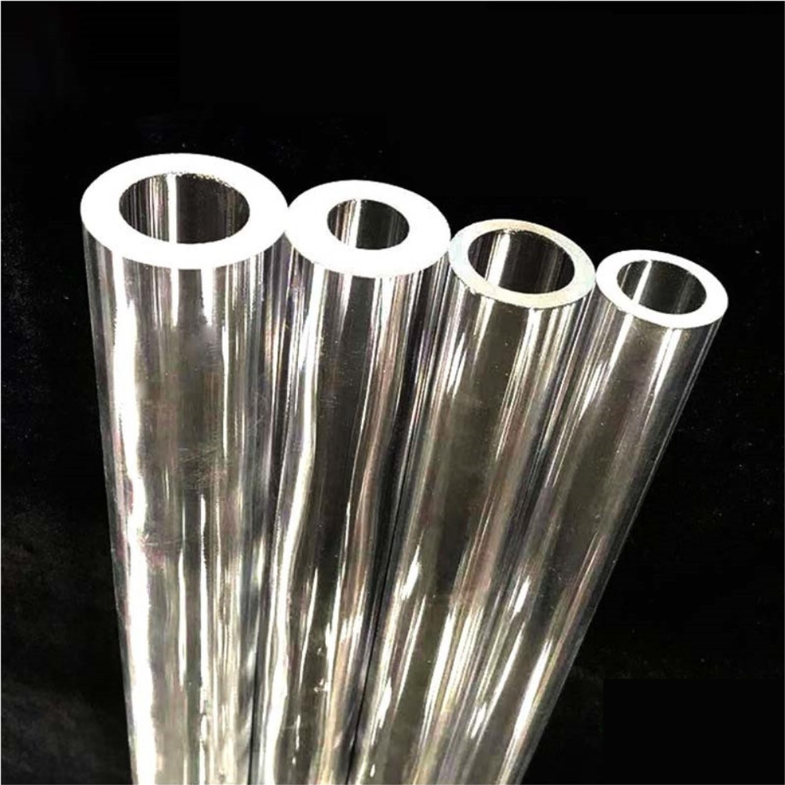 Tamaños múltiples del tubo redondo rígido claro de acrílico los 24cm 49cm | Tubo acrílico transparente de alta claridad, fácil de cortar y liviano for proyectos de bricolaje(49CM*35MM*25MM)