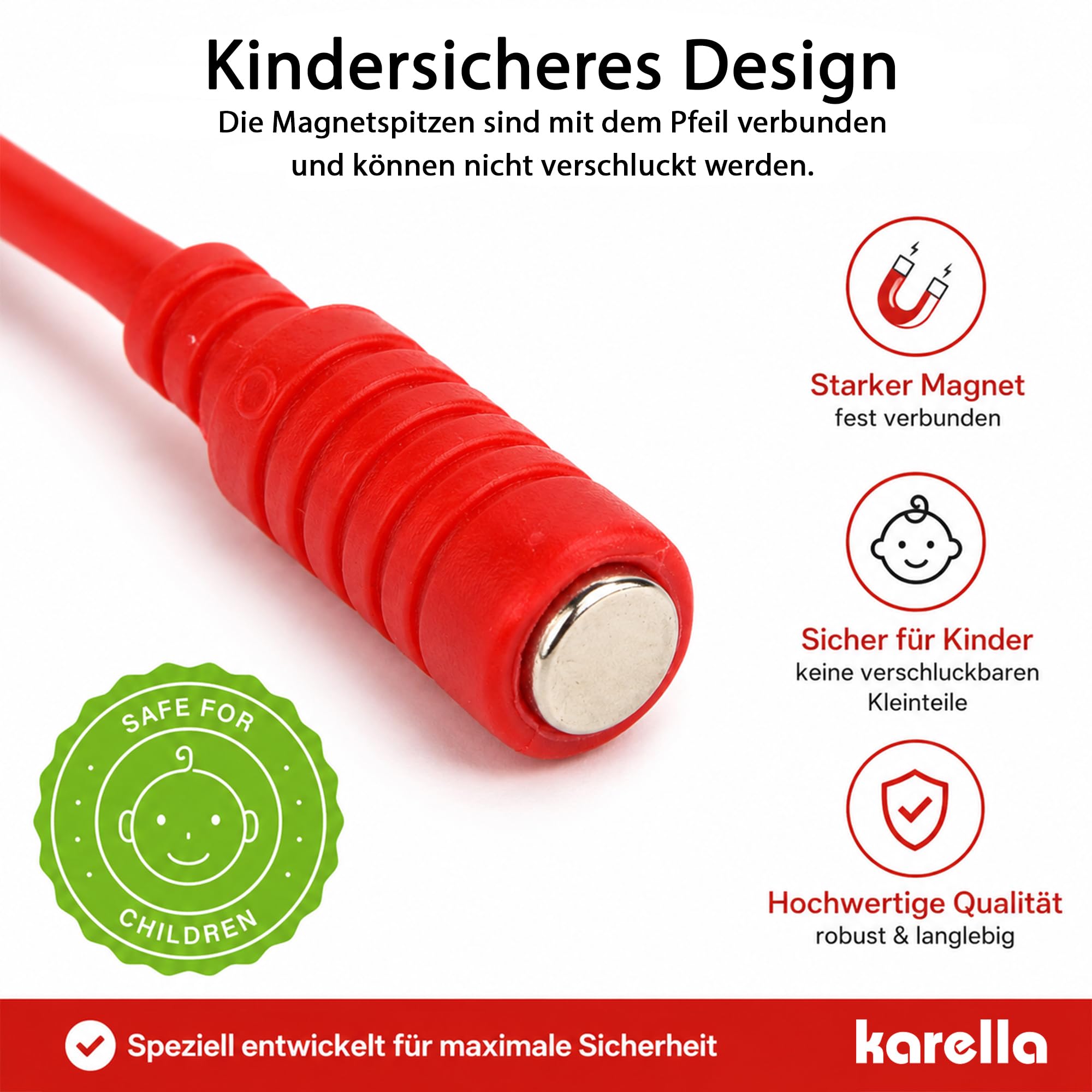 Thera-Band Karella Bersaglio Magnetico Family 40 cm Gioco Freccette Sicurezza Bambini Adulti 6 Frecce Magnetiche