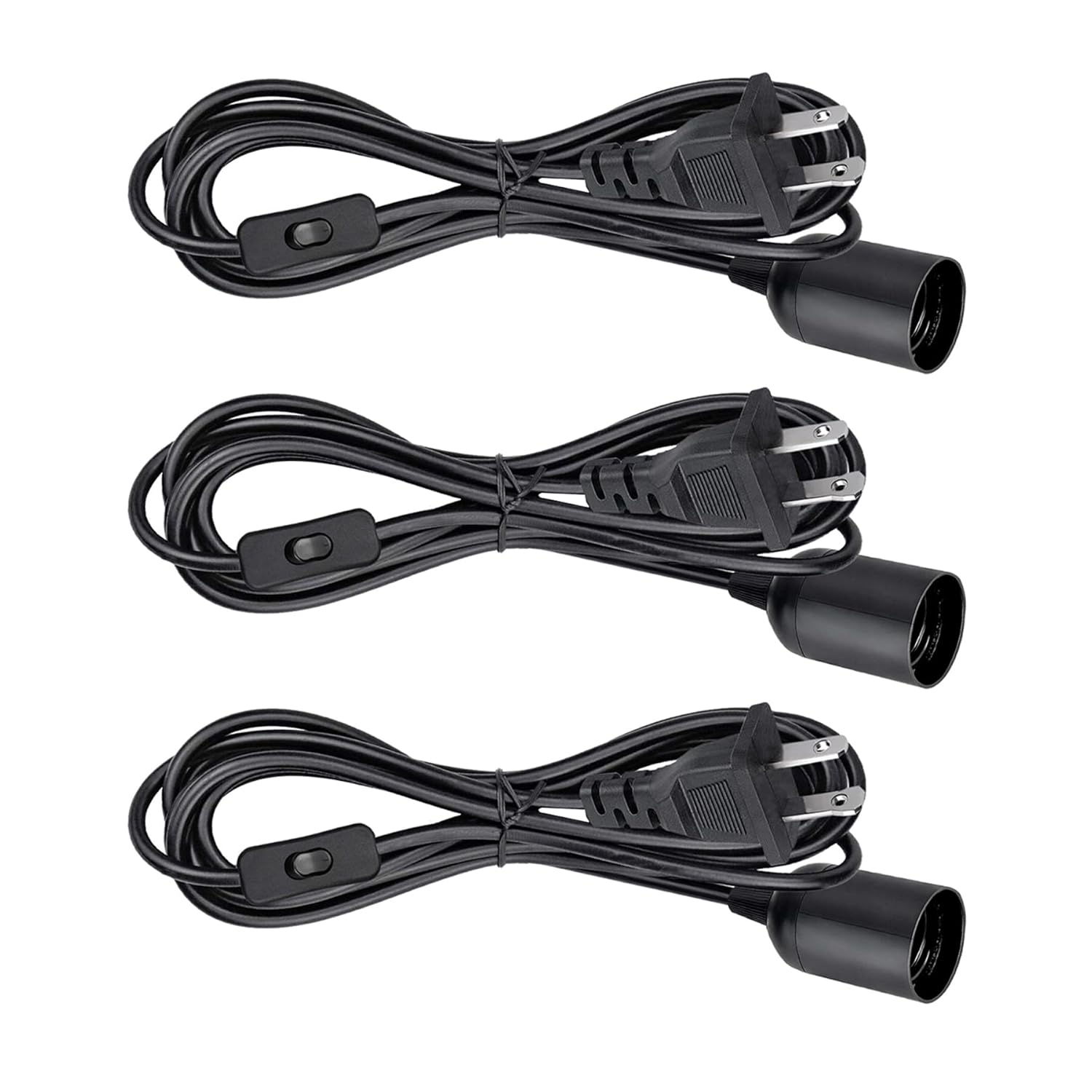 Zarnicy Plug in Light Socket E26/E27 Light Socket with Cord 8.2Ft Light