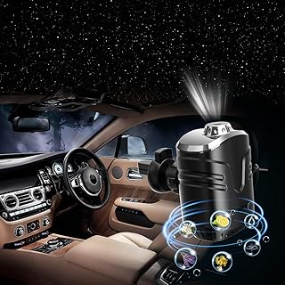 Luces de estrella para automóvil, proyector de estrellas con ambientador, luz ambiental de techo con 6 aromas, encendido/apagado automático, luz acento con clip de ventilación y difusor (estrellada)