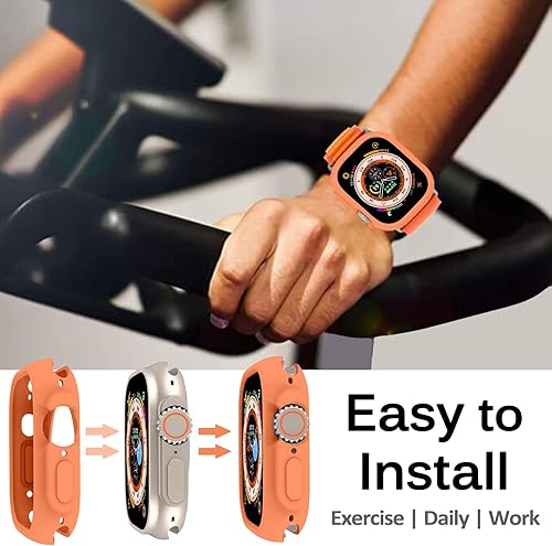 Miniatura 6 de Miimall Funda compatible con Apple Watch Ultra 2 de 1.732 pulgadas, Apple Watch Ultra 1.732 pulgadas, funda delgada de poliuretano termoplástico