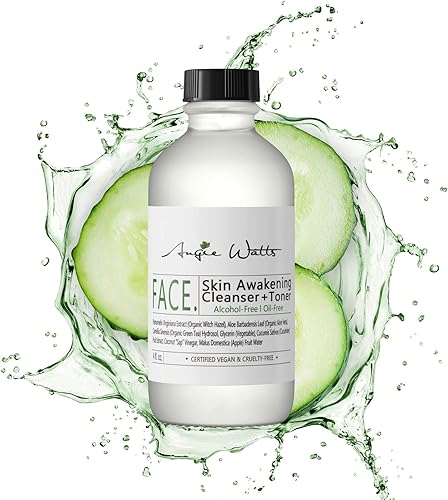 Miniatura 2 de Angie Watts Face Skin Awakening Cleanser + Toner, 4 onzas, sin alcohol, limpiador y tóner sin aceite | Ingredientes naturales y orgánicos, vegano |