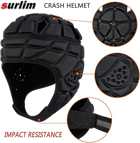 Miniatura 7 de Surlim Casco de rugby, protector para la cabeza, para fútbol, scrum, suave, protector para niños y jóvenes